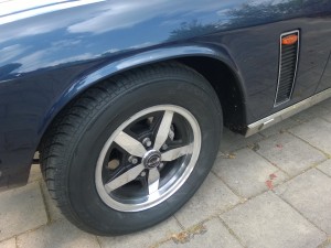 Fosseway Performance caliper fitted to Jensen Interceptor MK111 behind standard 15" wheel